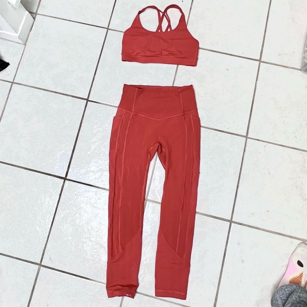 Lululemon All The Right Places & Energy Bra set